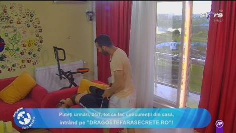 Dragoste fără secrete. Mădălin și Nicoleta, bătaie cu mătura și papucii: Vezi că doare, bolnavo!