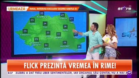 Meteo 5 iunie 2019. Flick prezintă vremea în rime: Toate fetele frumoase pot umbla în sutien, bikini sau ceva de gen