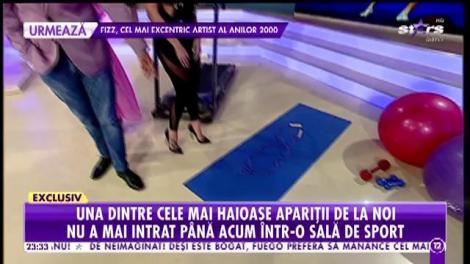 Agenția VIP. Maria Andria, una dintre cele mai haioase apariții de la noi, face sport pe tocuri, în direct