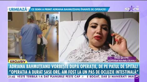 Adriana Bahmuţeanu vorbeşte după operaţie de pe patul de spital! "Am fost la un pas de ocluzie intestinală"