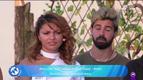 Dragoste fără secrete. Rozy nu mai vrea să rămână în competiție alături de Alex: "Nu suntem compatibili"