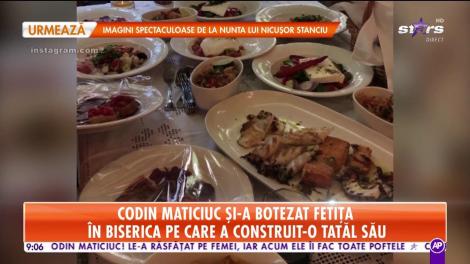 Codin Maticiuc și-a boteza fiica! Caracatiță la grătar și calamari umpluți, printre preparatele din meniul de la petrecere
