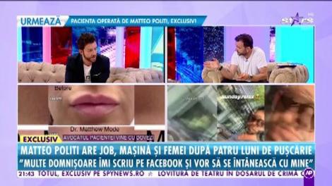 Răi da Buni. Matteo Politi, față în față cu avocatul femeii care a dat declarație la Poliție: În domeniul medical nu trebuie să garantezi rezultatul