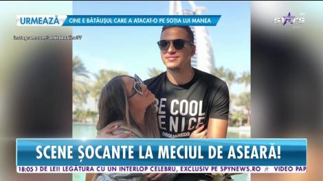 Soția lui Cristi Manea a fost lovită în față de suporteri