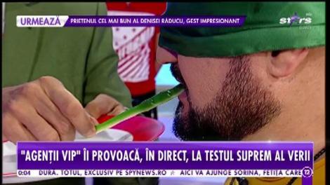 Agenţia VIP. Degustare pe nevăzute pentru Gipsy Casual. Iată ce au mâncat artiștii în timp ce erau legați la ochi