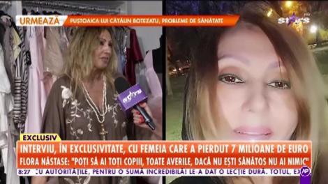 Interviu, în exclusivitate, cu femeia care a pierdut 7 milioane de euro! Flora Năstase, regina blănurilor: În afară de muncă nu ai nimic