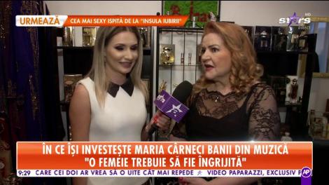 În ce își investește Maria Cârneci banii din muzică: De 40 de ani dau banii pe parfumuri și cosmetice
