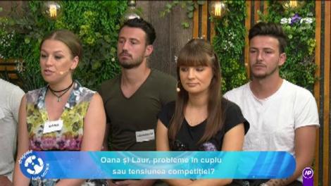 Dragoste fără secrete. Laurențiu și Oana, probleme în cuplu sau tensiunea competiției?