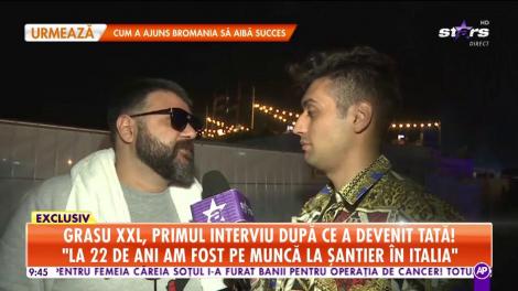 "Pentru femeie e foarte greu!" Grasu XXL, primele declarații în calitate de tătic