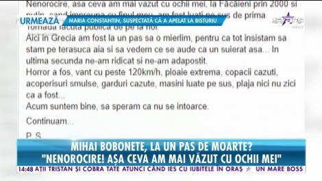 Star News. Mihai Bobonete, la un pas de moarte? Actorul a fost prins în furtuna din Grecia: Am fost luați pe sus de prima tornadă