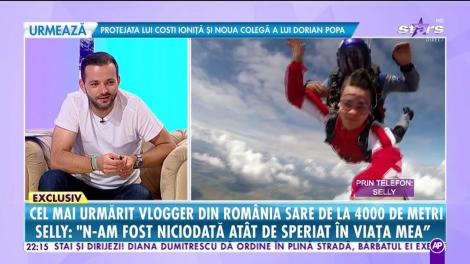 Selly, după ce a sărit cu paraşuta de la 4000 de metri: "Niciodată nu mi-a fost atât de frică!"