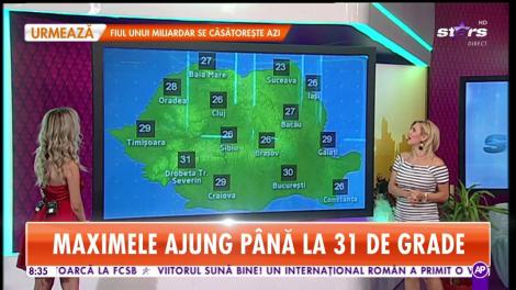 Star Matinal. Meteo 19 iulie 2019. Vreme frmoasă la sfârșit de săptămână. Maxima zilei ajunge până la 31 de grade Celsius