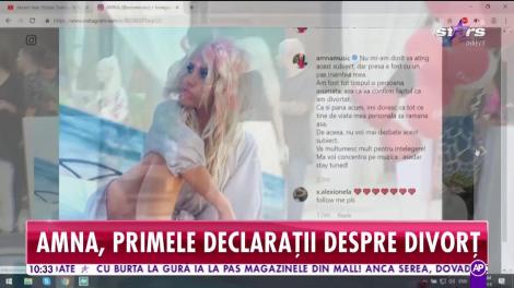 Amna, primele declaraţii despre divorţ! "Pot să vă spun că e oficial!"