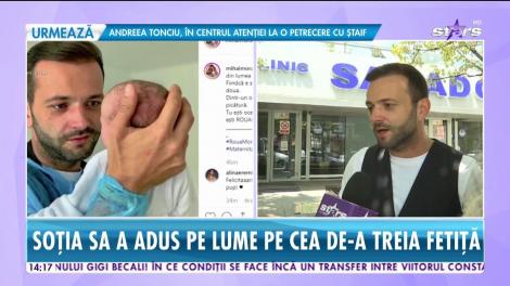 Mihai Morar, primele declarații după ce a devenit tată pentru a treia oară: ”Am ținut-o în brațe pe Roua. A fost un moment emoționant!”