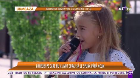Star Matinal. Maria Lungu, un artist mic cu planuri mari: Când voi fi mare, vreau să fiu tot ca mine