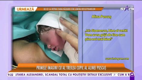 Alina Pușcaș a devenit mamă pentru a treia oară! Primele imagini cu fiica ei, micuța Iris