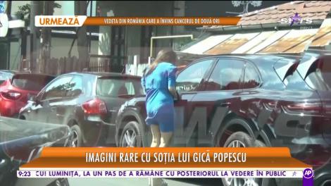 Soţia lui Gică Popescu, pusă în încurcătură în mijlocul străzii!