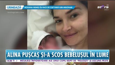 Alina Puşcaş s-a externat! Prima fotografie cu fetiţa acasă