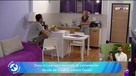 Dragoste fără secrete. Oana și Laur, deranjați de comentariile făcute de Cristi la adresa lor