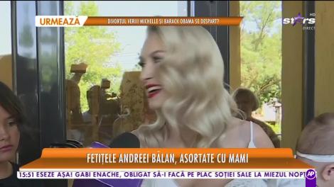 Star la mare fitza. Andreea Bălan, o mireasă spectaculoasă. Artista, soţul ei şi fetiţele au fost asortaţi din cap până în picioare