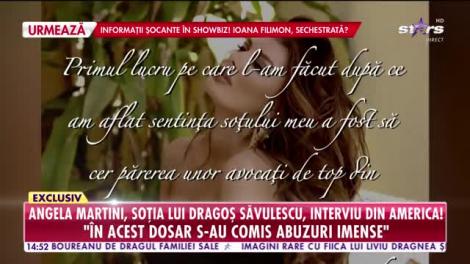 Star News. Angela Martini, soţia lui Dragoş Săvulescu, interviu din America: Viața mea chiar este foarte bună acum