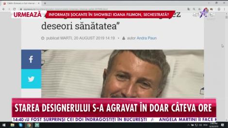 Star News. Cătălin Botezatu, de urgenţă pe mâna medicilor. Starea lui s-a agravat brusc, iar specialiştii au fost nevoiţi să intervină imediat