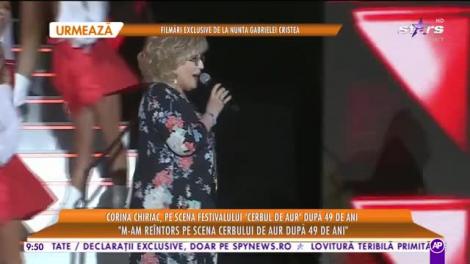 Corina Chiriac, show pe scena Cerbul de Aur. Interviu de colecţie cu marea doamnă a muzicii uşoare româneşti!