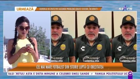 Star Matinal e pe val! Maradona luptă cu obezitatea. Fostul mare fotbalist cântărească 127 de kilograme