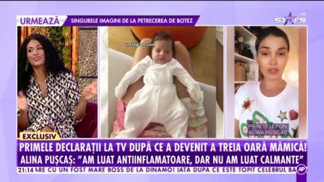 Alina Pușcaș, primele declarații la TV după ce a devenit a treia oară mămică