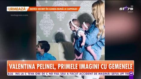 Star Matinal. Valentina Pelinel, prima ședință foto cu cei trei copii