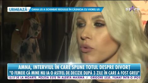 Amna a explicat motivul pentru care a divorțat! „Nu degeaba am stat 12 ani împreună. Este foarte greu!”