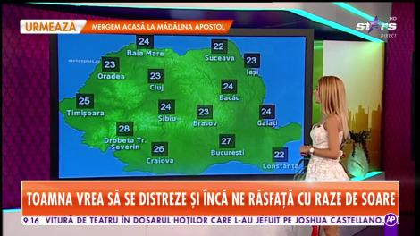 Prognoza Meteo 16 septembrie - Star Matinal. Roxana Niculae: Vremea se menține în formă