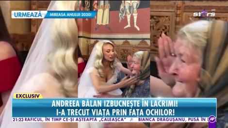 Moment emoţionant cu Andreea Bălan şi bunica ei, imediat după nuntă: „E mamaia mea care m-a crescut!”