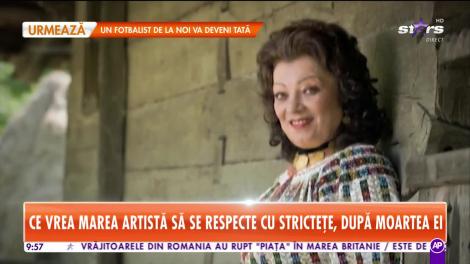 Star Matinal. Pe mâna cui lasă Maria Ciobanu toată averea