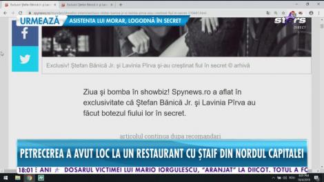 Ştefan Bănică şi Lavinia Pîrva şi-au botezat băieţelul în secret. Unde a avut loc petrecerea