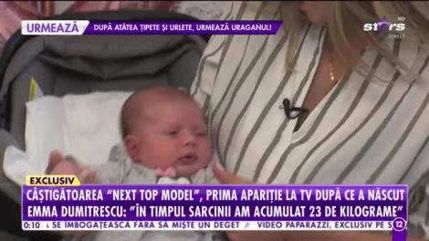 Emma Dumitrescu, câştigătoarea "Next Top Model", prima apariţie la TV după ce a născut!