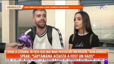 Star Matinal. Speak şi Ştefania, în fața celei mai mari provocări din relație, Asia Express. Ștefania: Mi-am luat foarte multe perechi de colanți