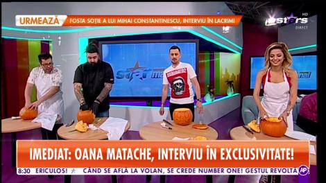 Provocare de Halloween pentru matinali! Cine reuşeşte să facă operă de artă dintr-un dovleac!