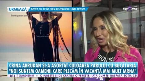 Star News. Crina Abrudan și-a asortat bucătăria cu culoarea părului