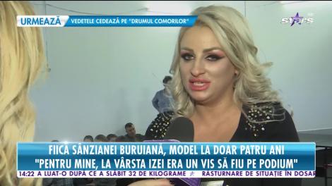 Fiica Sânzianei Buruiană, model la doar patru ani