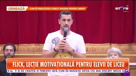 Star Matinal. Flick a susţinut o lecţie motivaţională pentru elevi!