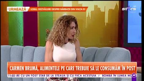 Carmen Brumă, sfaturi pentru meniul de post! Care sunt alimentele pe care trebuie să le consumăm