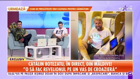 Cătălin Botezatu, în direct, din Maldive: O să fac revelionul pe un vas