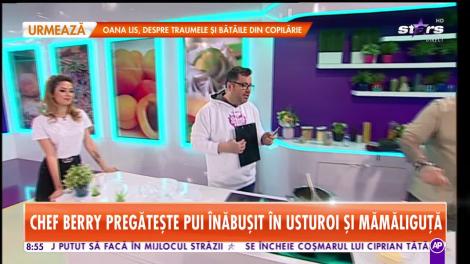 Reţeta lui Chef Berry - Star Matinal: Pui înăbușit în usturoi și mămăliguță