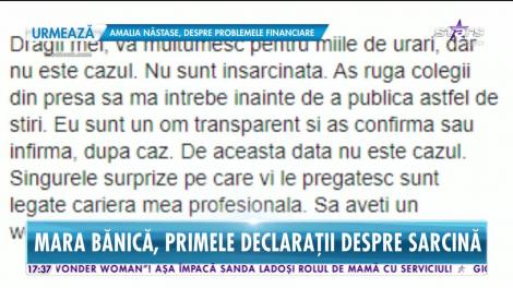 Star News. Mara Bănică, primele declarații despre sarcină