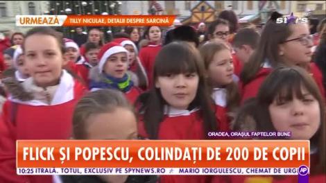 Star Matinal. Flick şi Popescu, colindați de 200 de copii în Oraşul faptelor bune