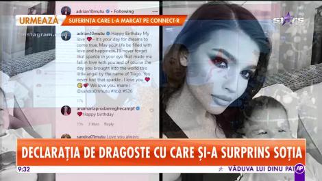 Star Matinal. Adrian Mutu, declarația de dragoste cu care și-a surprins soția