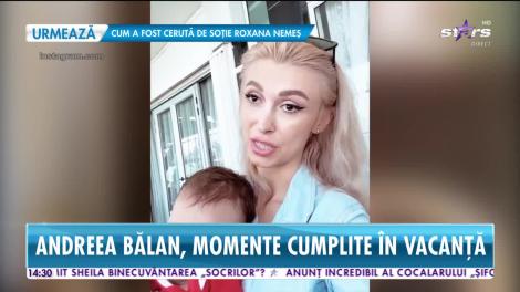 Momente de panică pentru Andreea Bălan! Artista a ajuns de urgență cu cea mică la spital - VIDEO