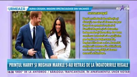 Star News. Prinţul Harry și Meghan Markle s-au retras de la îndatoririle regale!