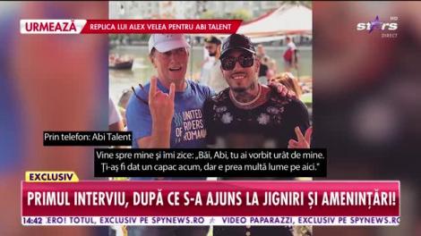 Reacţia lui Abi Talent la adresa lui Alex Velea!